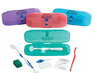 Acclean - Orthodontic Kit with Lighted Mirror